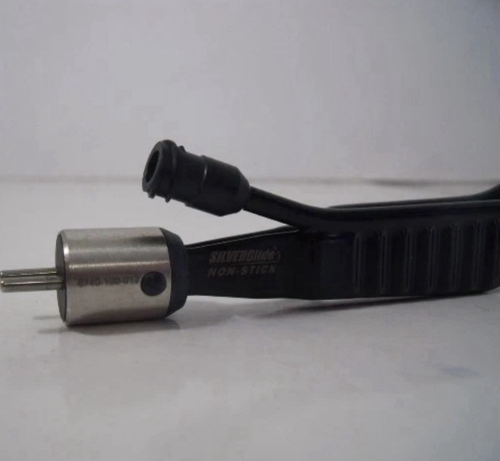 Stryker 7.5″ 1.2mm Tip Bayonet SilverGlide Non-Stick Irrigating Bipolar Forceps!