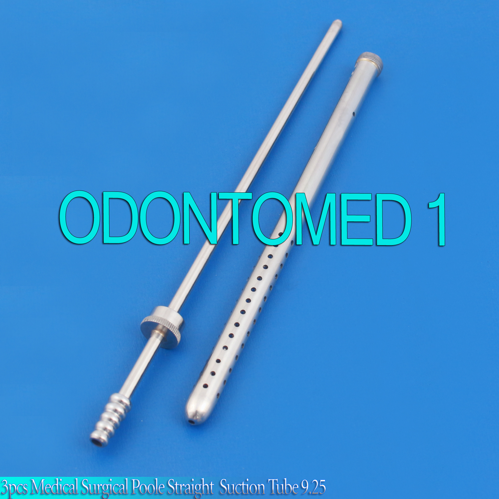3 Pcs Medical Surgical Poole Straight Suction Tube 9.25″ Width 10mm Instruments