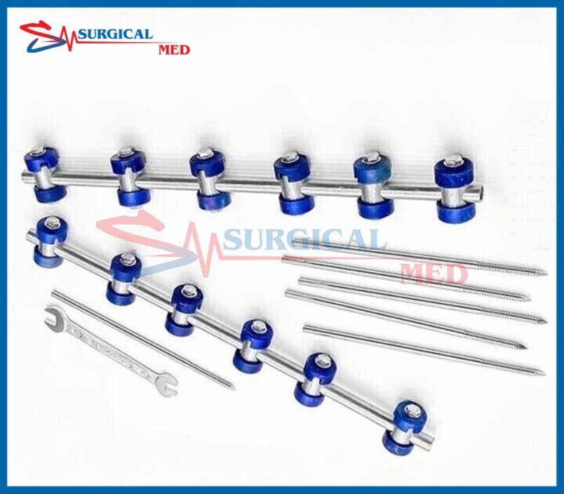 9PCS Set External fixator A-O Calmp 5.0mm Surgical Orthopedic Stainless Steel