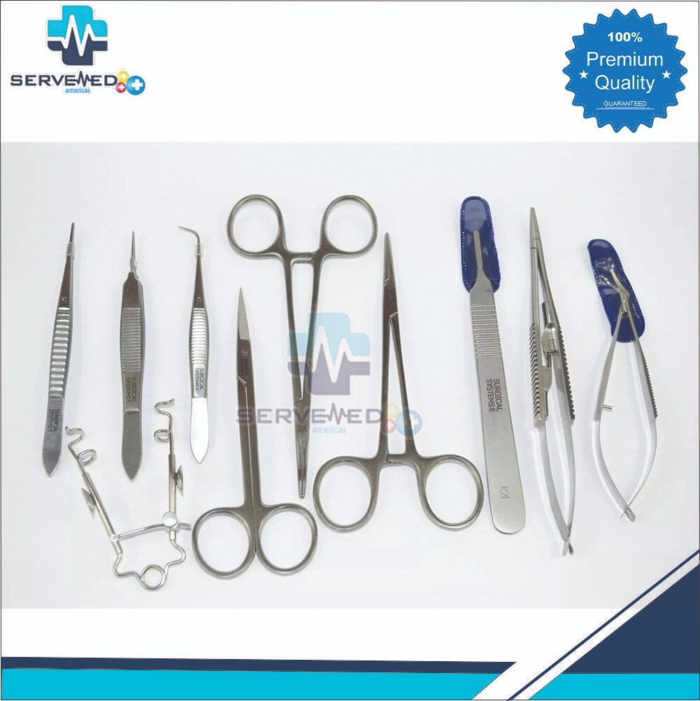 Vet Ophthalmic / Eye Instrument Kit In High Quality Instruments A+