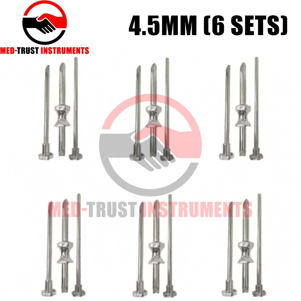 6 Sets HRT Trocar 4.5 mm Hormone Replacement Pellet Insertion Kit