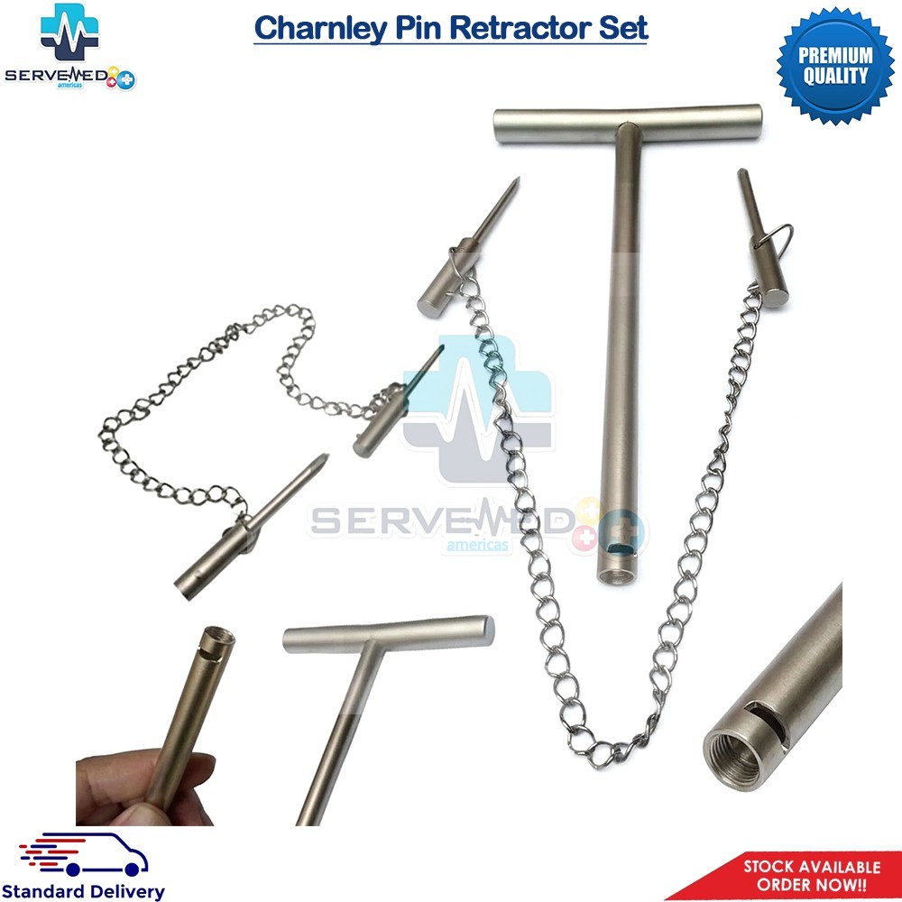 Charnley Pin Retractor Set Surgical Veterinary Orthopedic Instruments A+ Quality