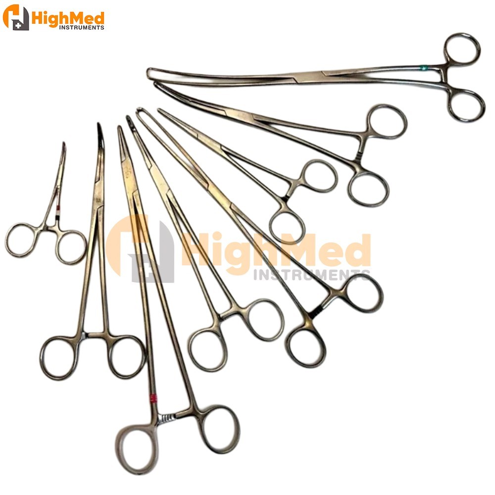 Set of 8 Miltex Artery Clamps General Surgery