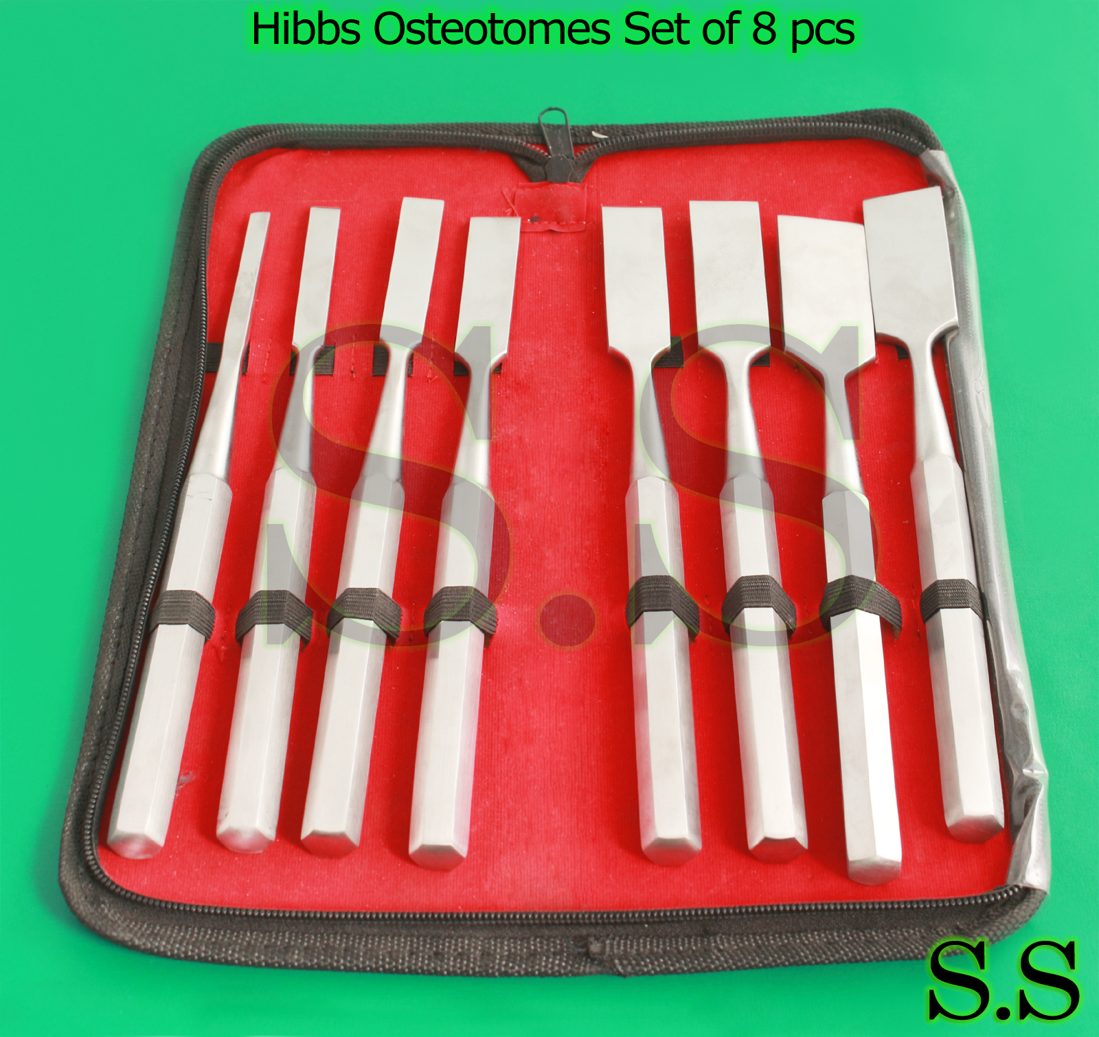 Hibbs Osteotomes Set of 8 pcs Surgical Instruments Str