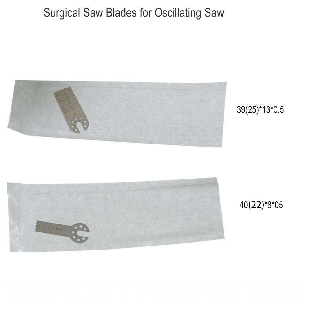 2pcs Saw Blades(39*13*0.5, 40*8*0.5) for Medical Surgical Oscillating Saw/