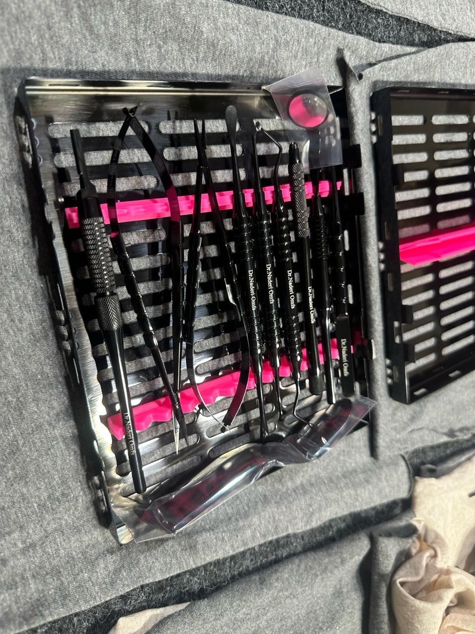 Micro Hand Surgery Kit Micro Surgical Instruments Cassette with pvd coated