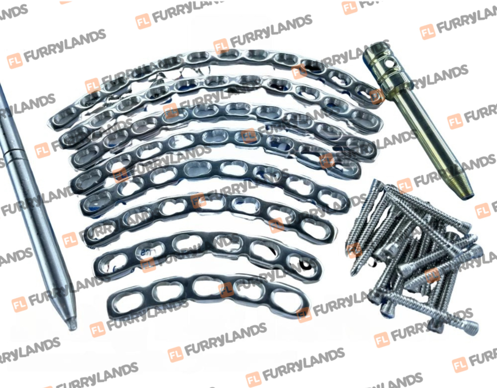 3.5mm Locking Curved Plate 5–12 Holes with LCP Screws 80pcs SS