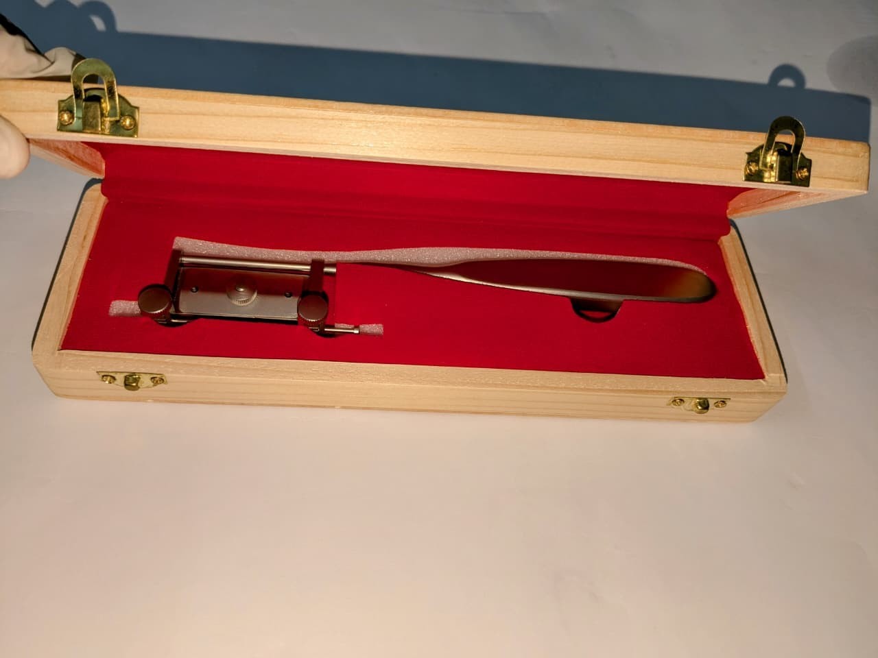 Skin Graft Knife Handle with 5 Dermatome Skin Blades and Wooden Box High Quality