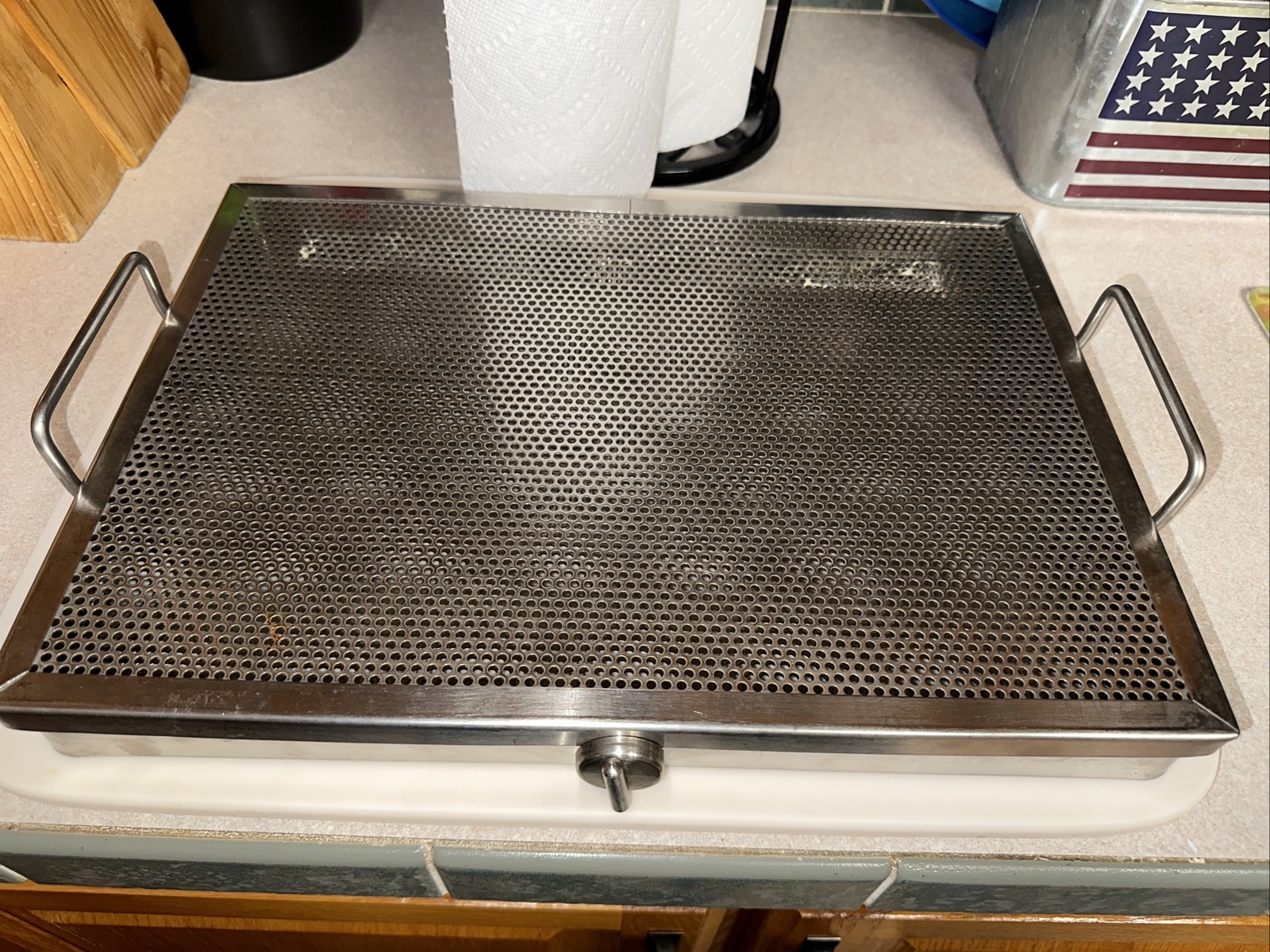 STILLE USA stainless steel hinged basket for Surgical Instruments 15x11x1.5”