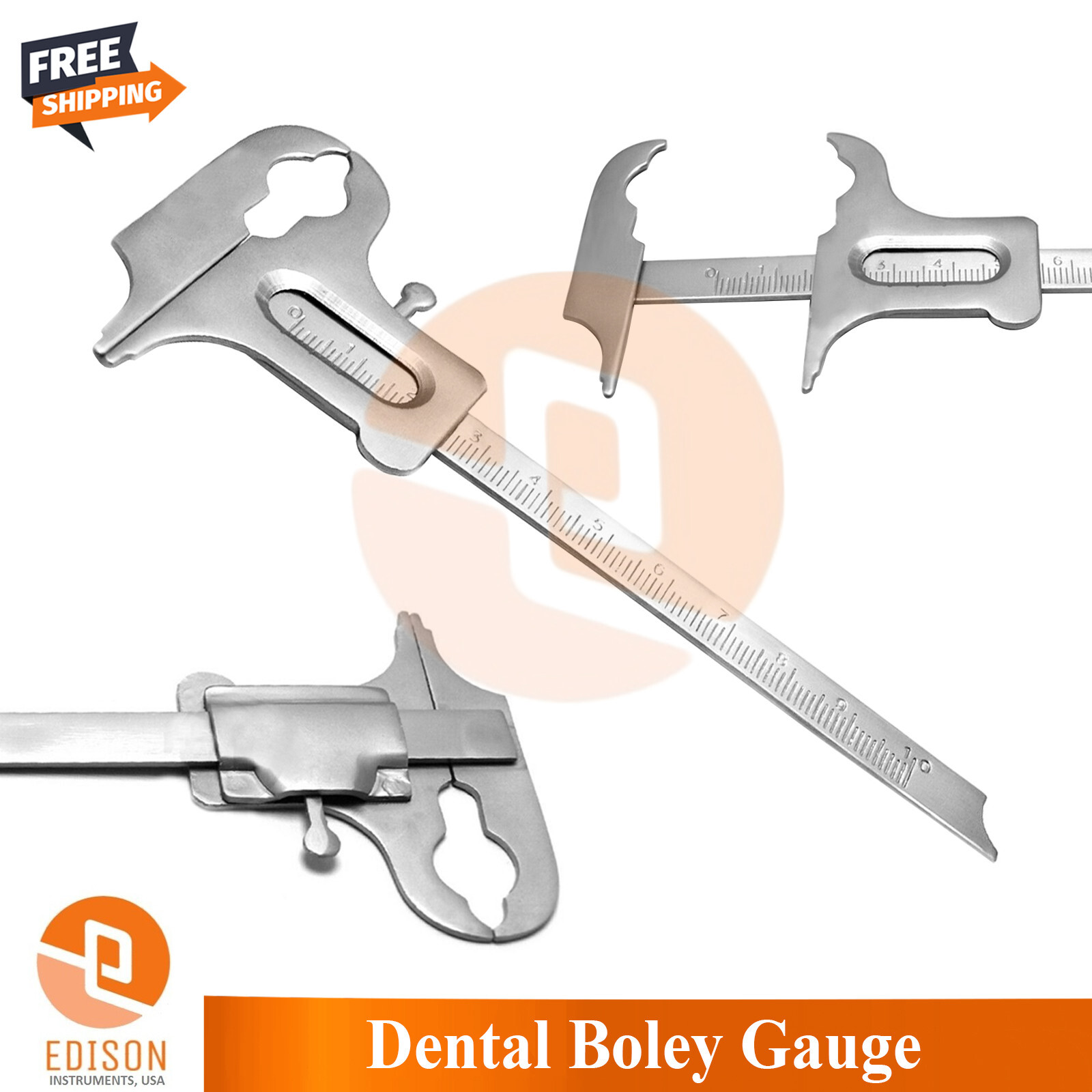 Dental Boley Gauge 18cm Vernier Caliper Measuring Orthodontist Lab Instruments