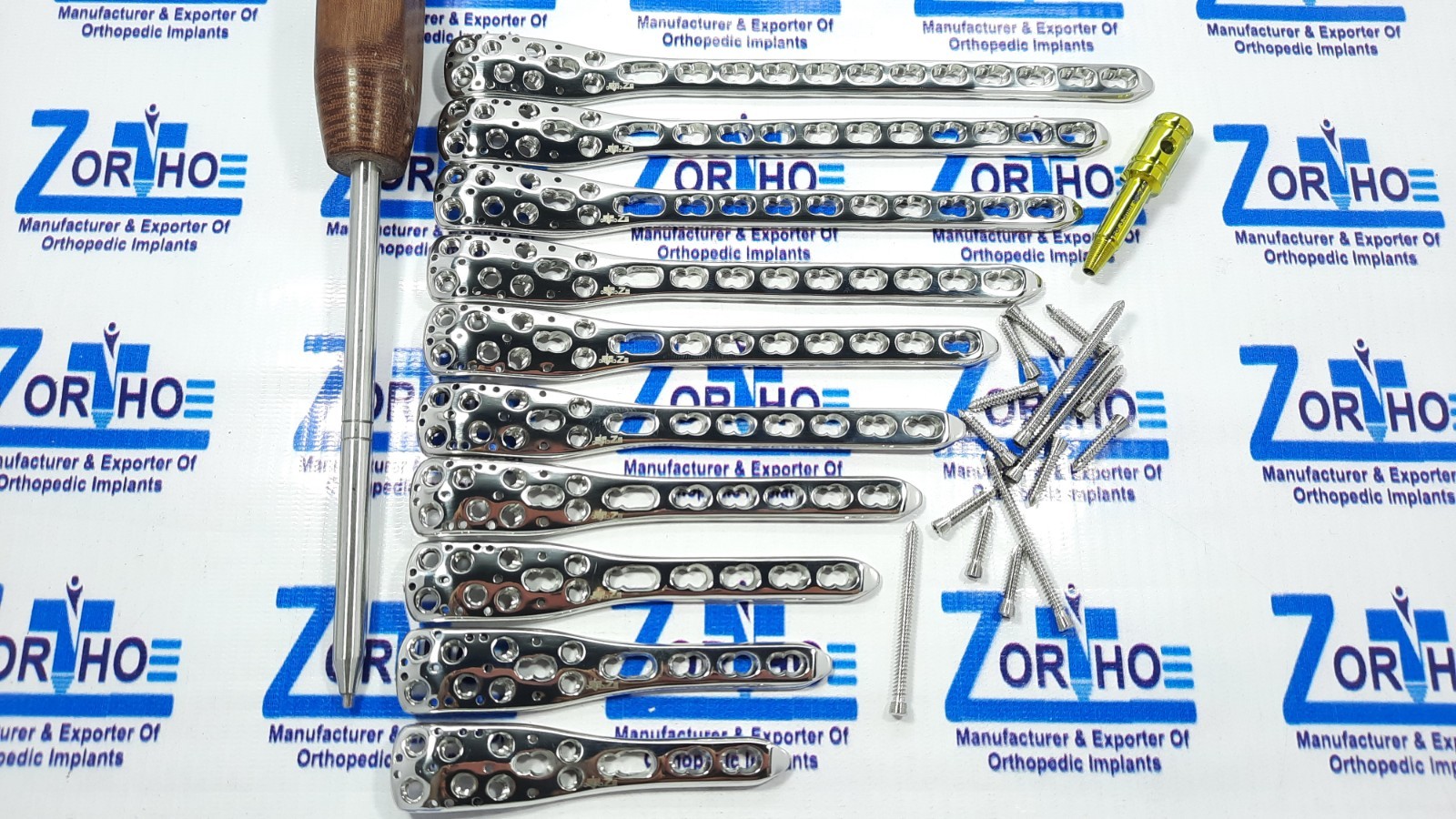 LCP Proxïmäl Humëräl Mülti Angle 3.5mm (PHïLÖS) & LCP Screw (3 to 12 H) 87Pc SS