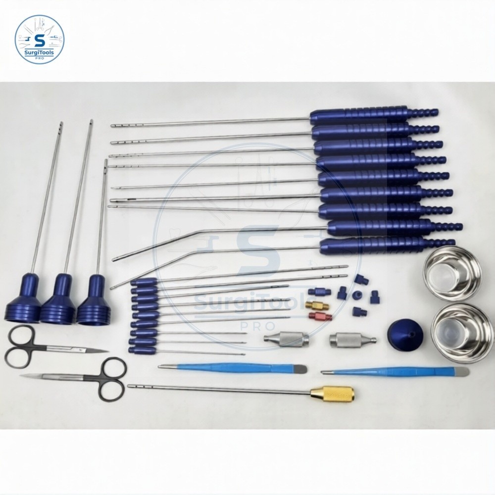Liposuction Cannulas Set 40 Pcs Surgical Kit A+ Stainless Steel Lipo Insruments