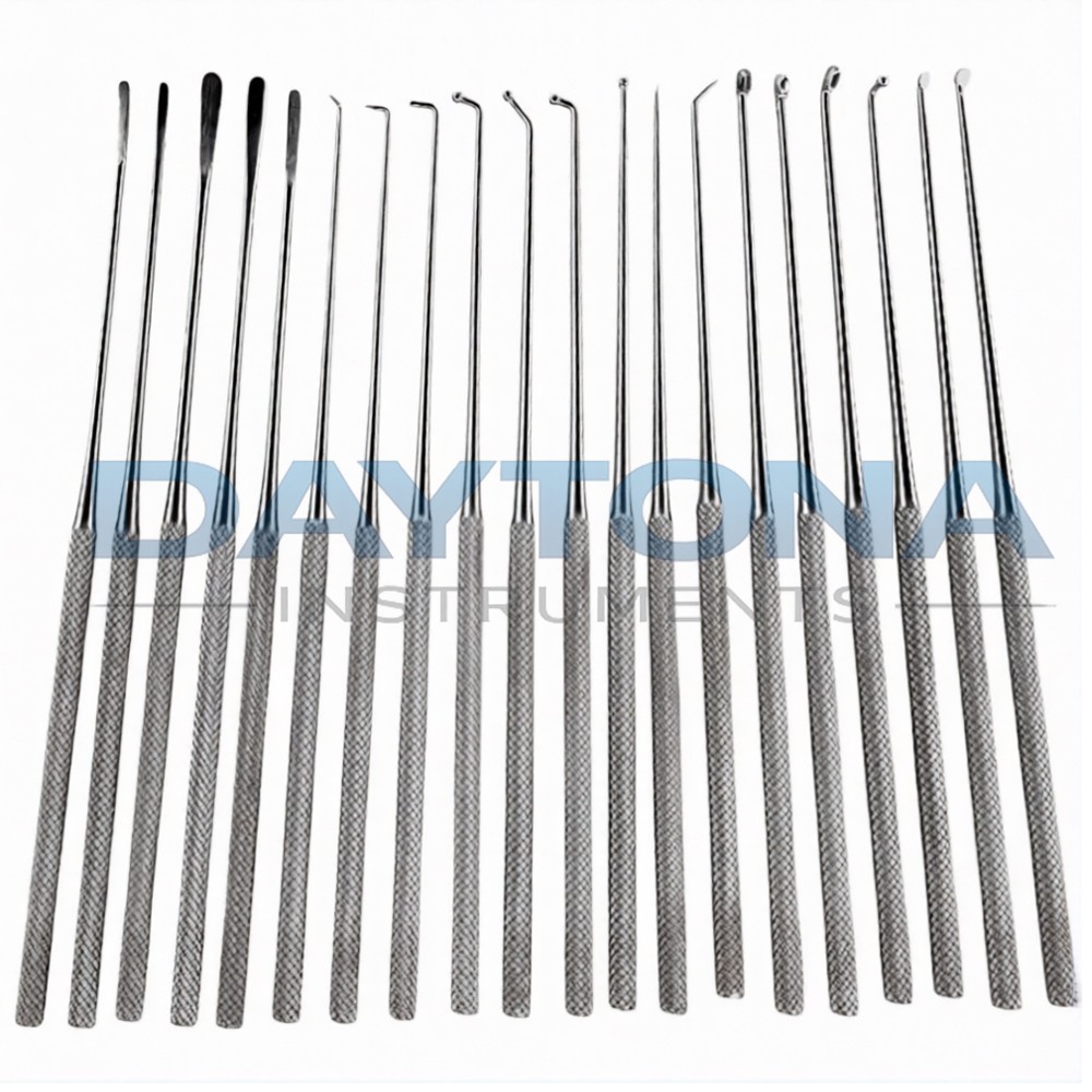 Rhoton Micro Dissector Expanded Set 20 Pcs Neurosurgery Instruments Surgical Kit