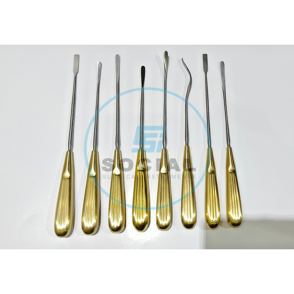 Endoscopic Face Lift Brow lift Dissectors, Elevator Set of 8 Pcs Plastic Surgery