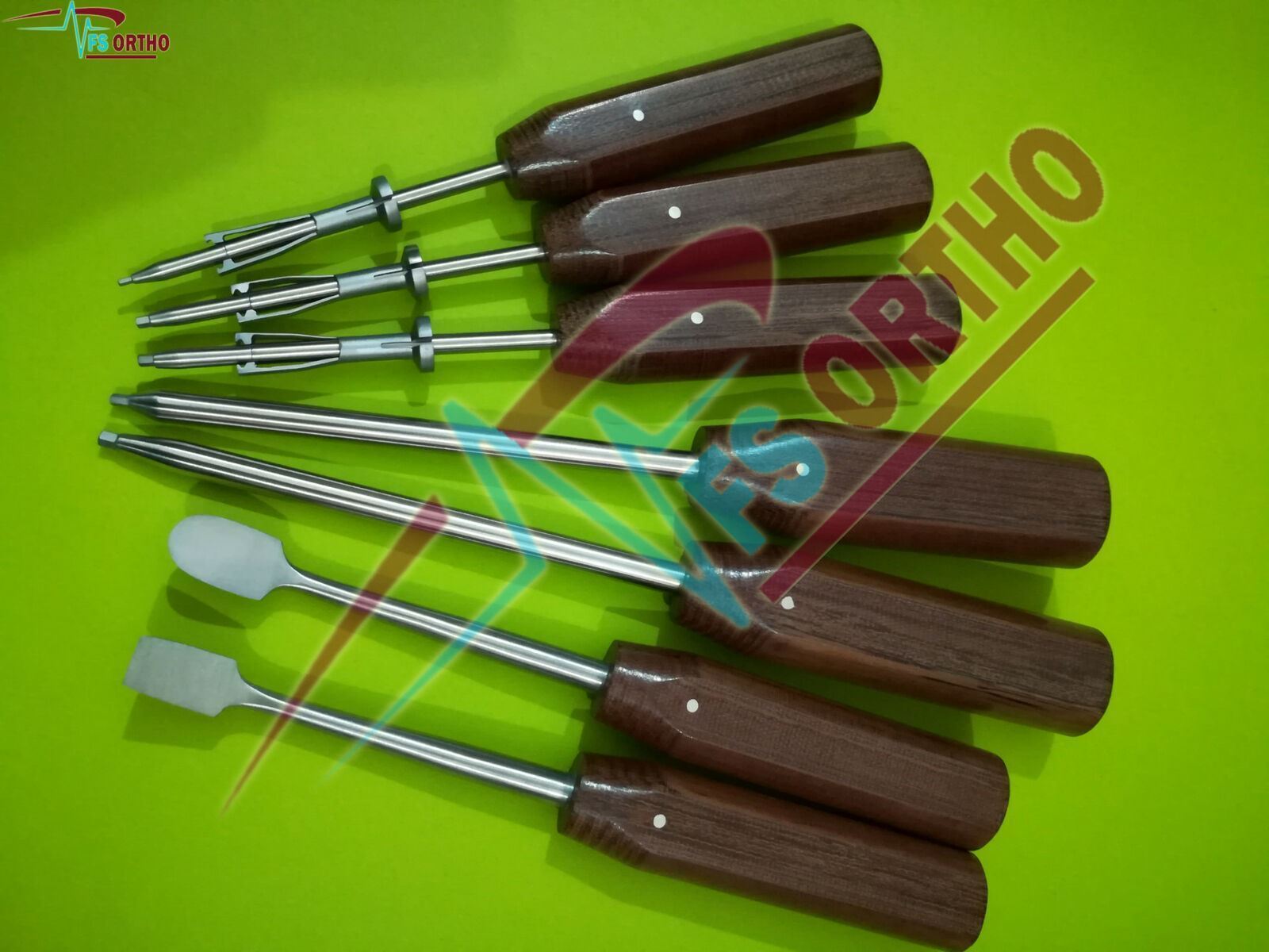 Periosteal Elevator & Screws Drivers set of 7 pcs Orthopedics Instruments