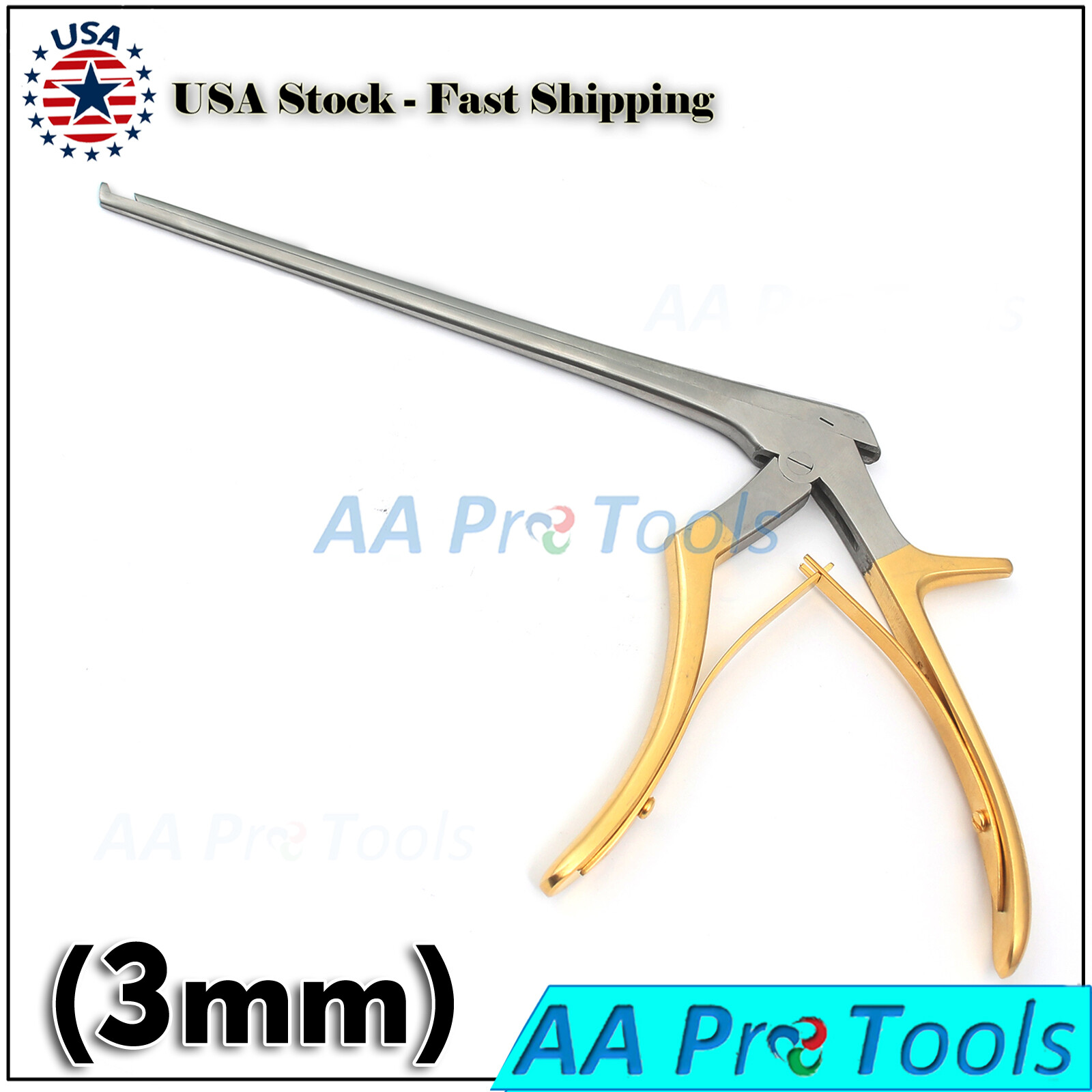 GERMAN KERRISON RONGEURS Gold & Silver (3mm) Cervical Orthopedic Surgical