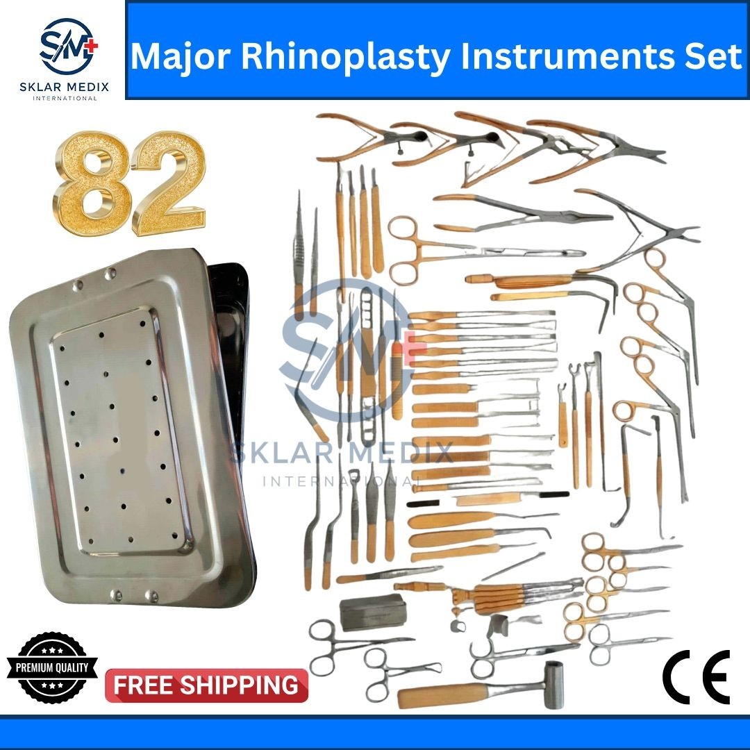 Major Rhinoplasty Instruments Set of82 PCS Nose & Plastic Surgery Instruments CE