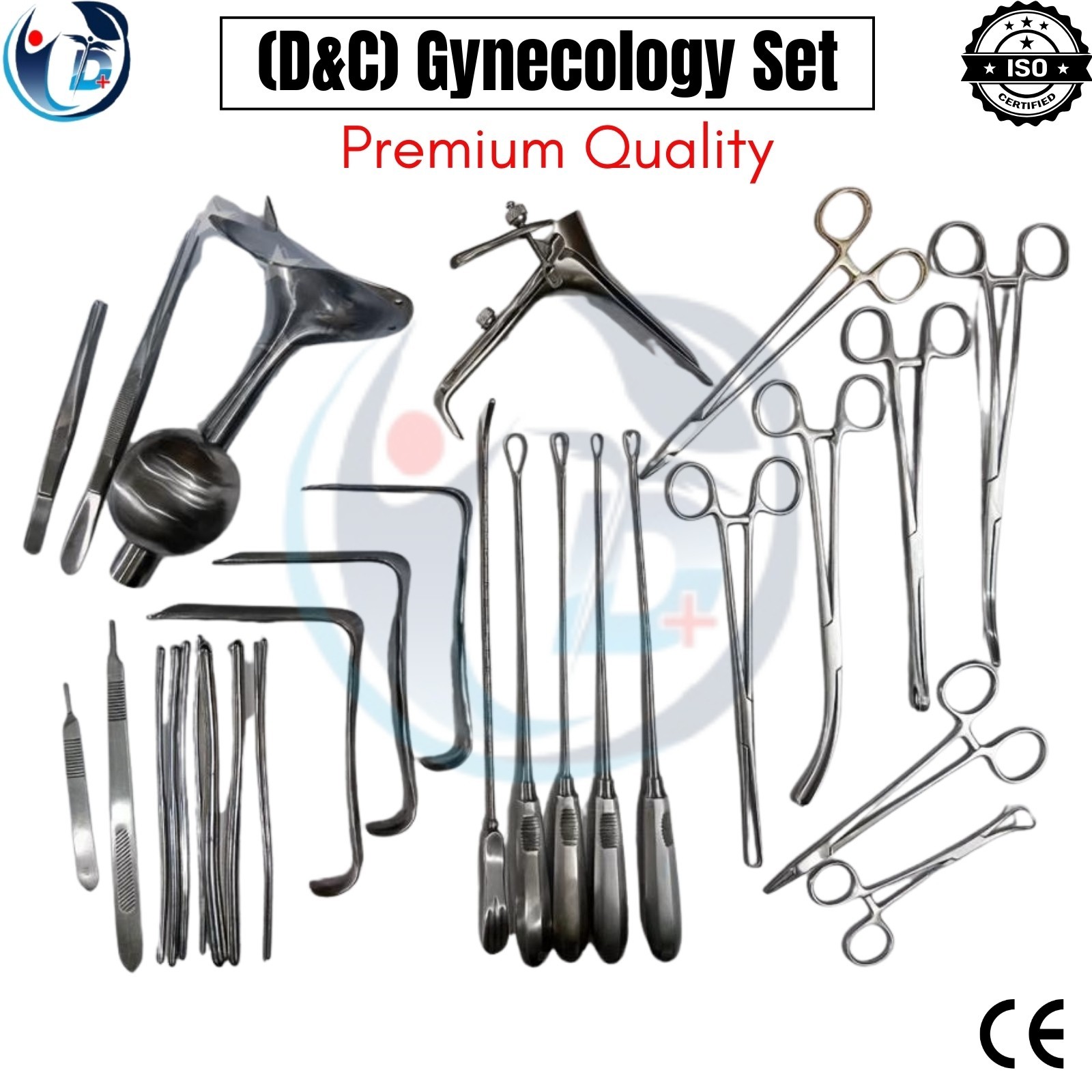 Dilation and Curettage (D&C) Set Gynecology Surgical Instruments + Free Box