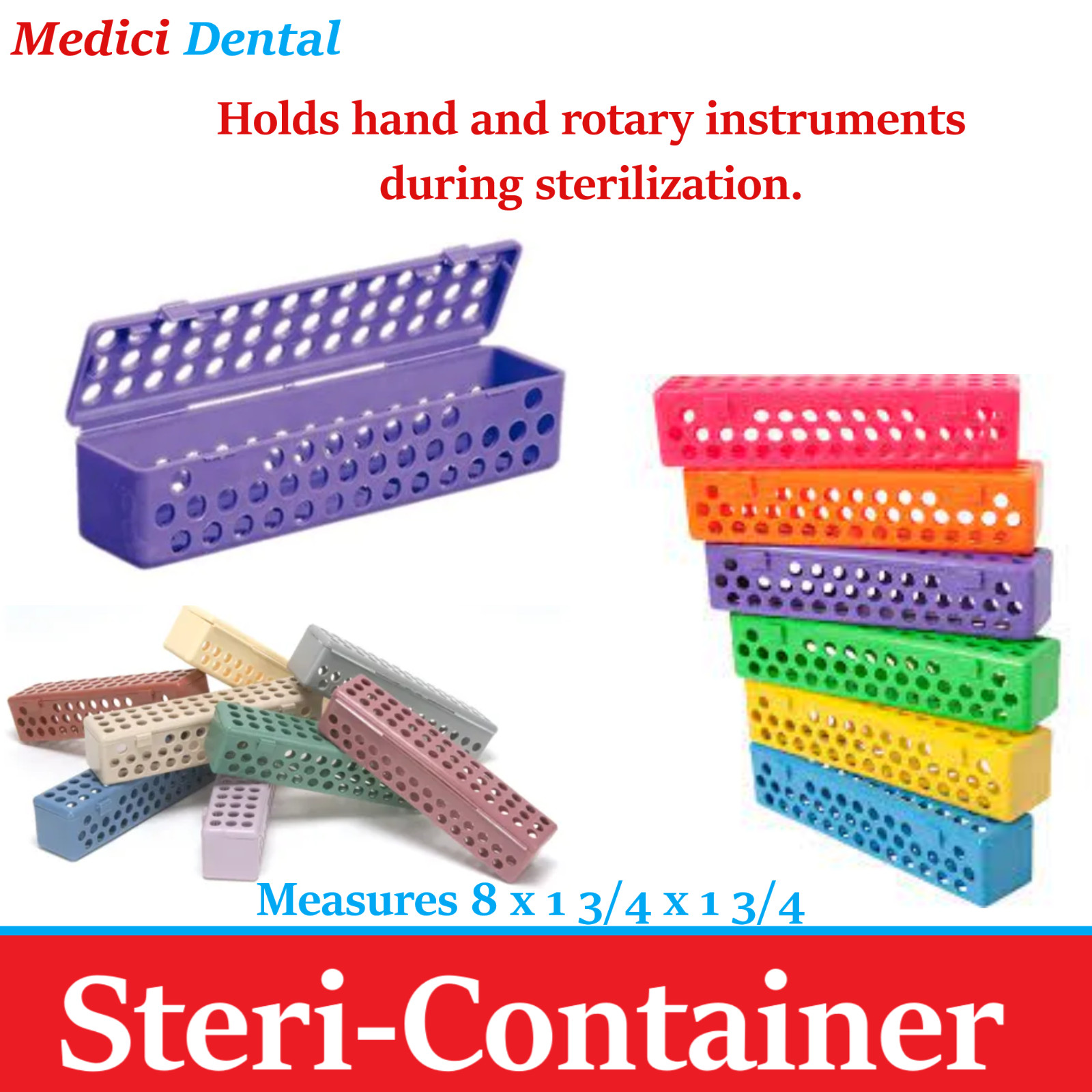 Dental Tattoo Instrument Steri Container Sterilization Case Autoclavable to 250F