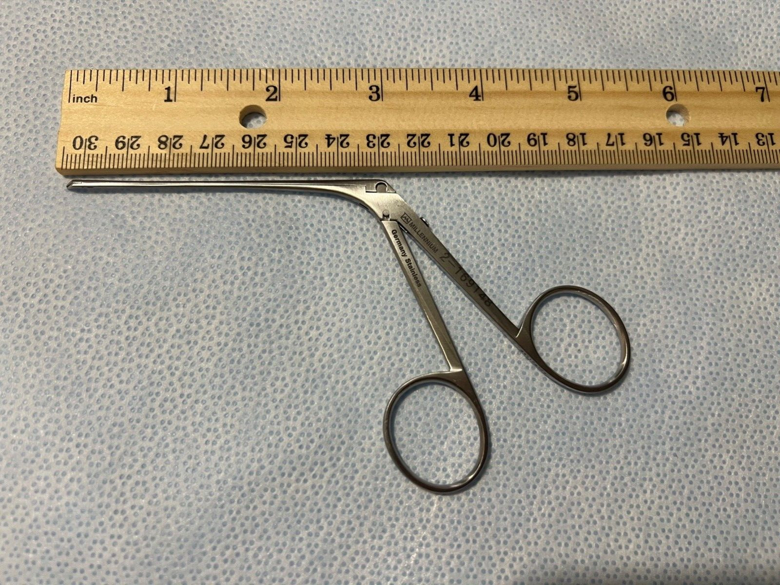 Millennium 2-169148 Surgical Alligator Nasal Forceps, Serrated Curved Right ENT