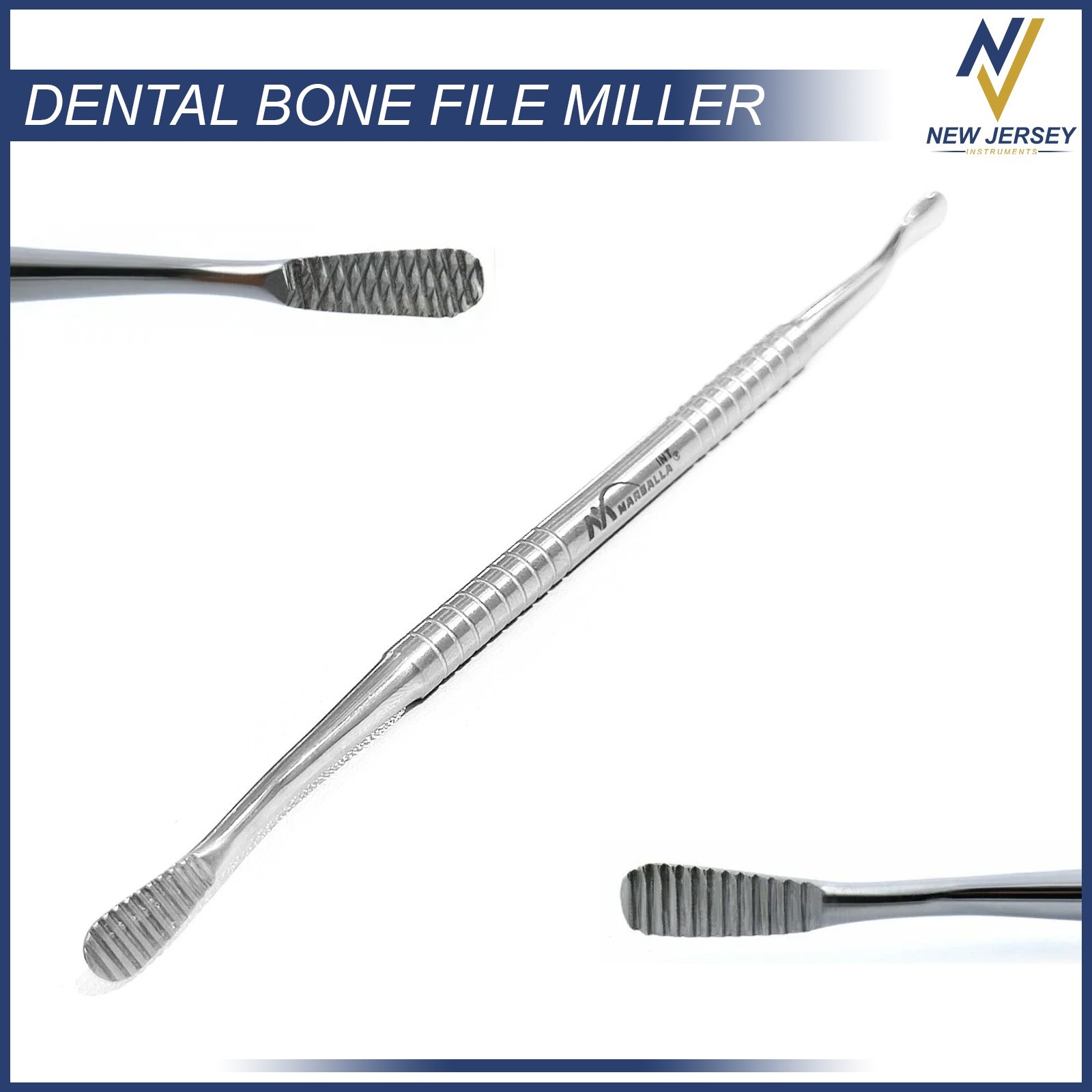 Dental Bone File Miller Filler Cross-Cut-Straight Shaping Surgical Instrument CE