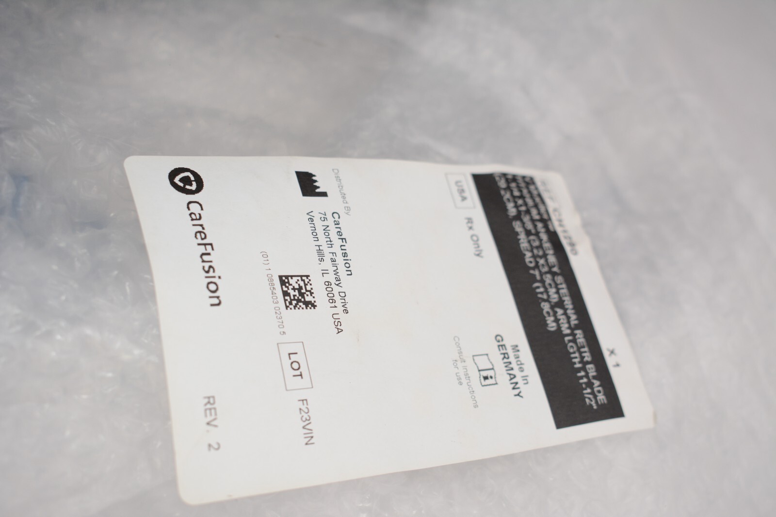 NEW V. Mueller Titanium ANKENEY Sternal Retractor CH1290 11-1/2″ Arm 7″ Spread
