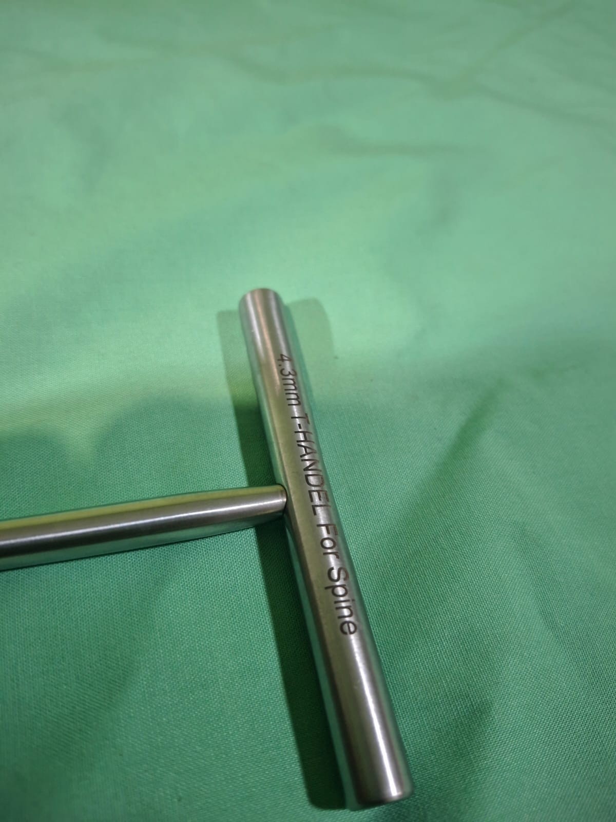 New Orthoplus countersink 7″ 4.5/6.5mm T-handle 4.3mm tip Spine Instruments