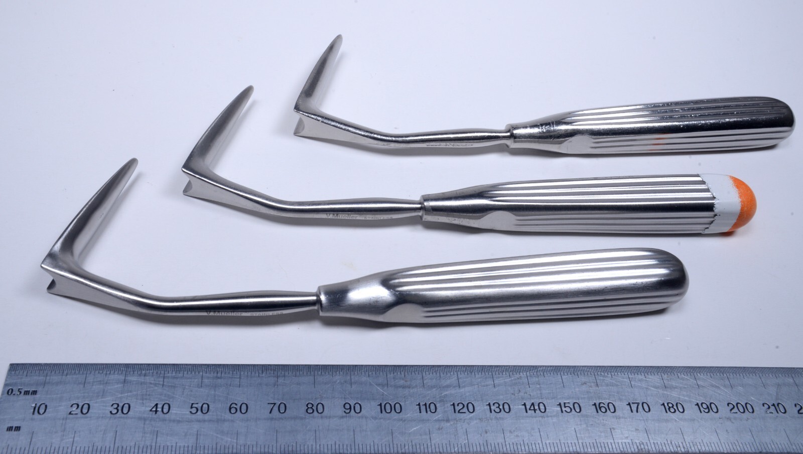 3x V. Mueller #RH1280 Aufricht Nasal Retractor Speculum 7½” Stainless Surgical