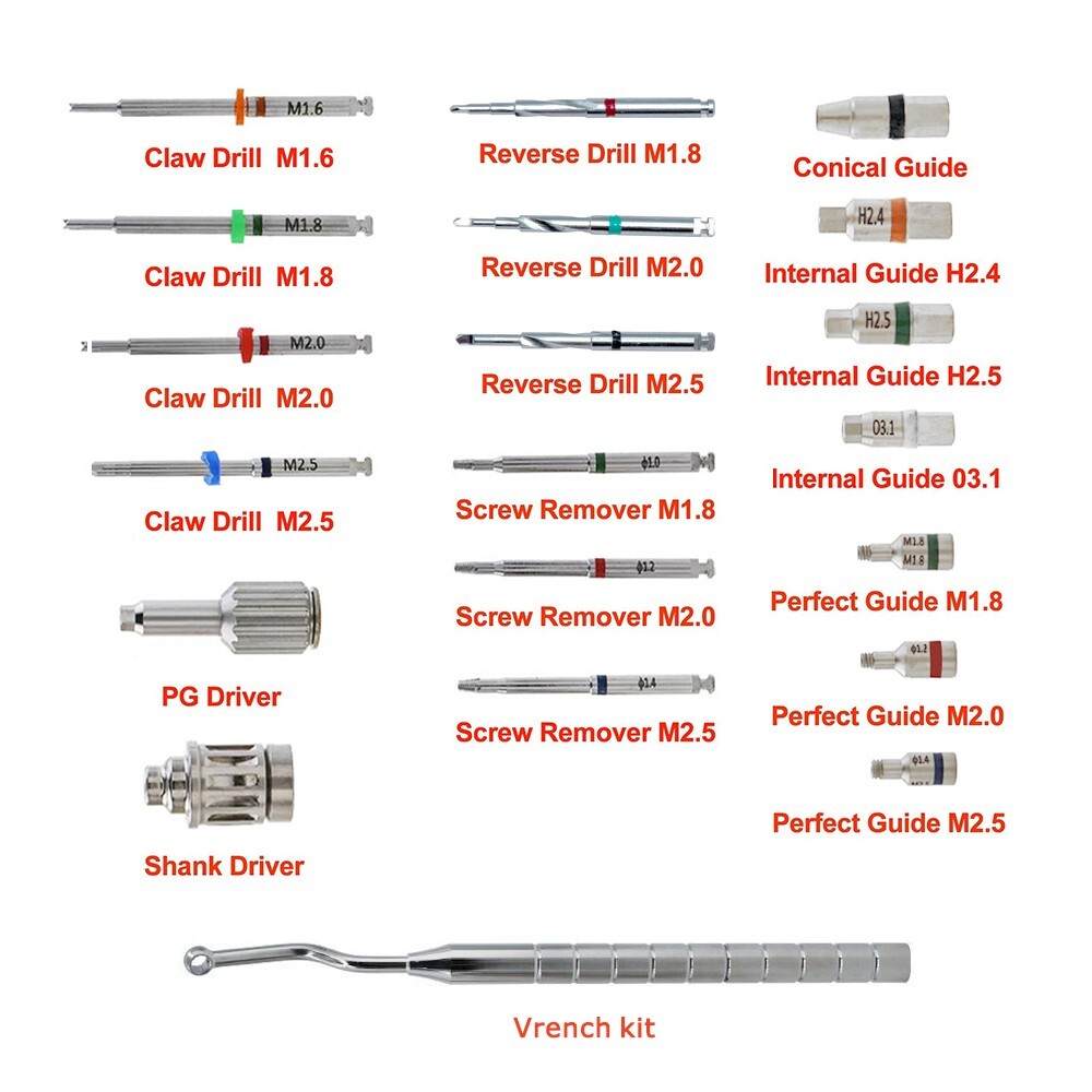 Dental Screw Removal Tools Dentist Surgical Disassembly Tools Driver