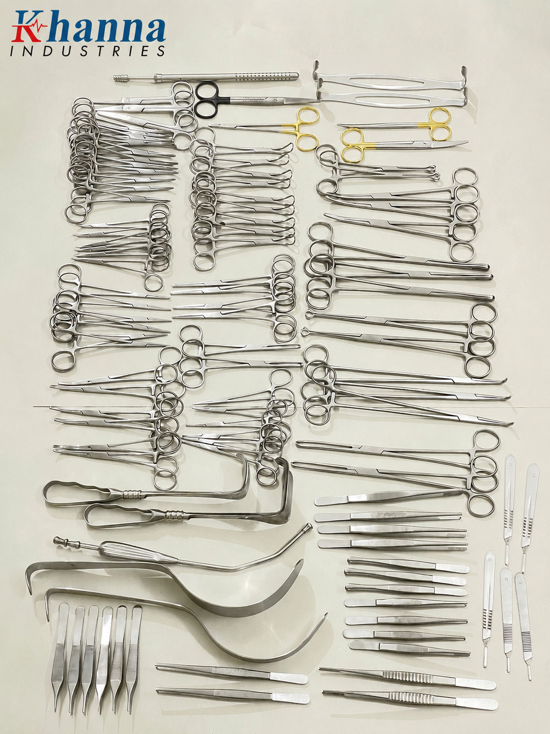Hysterectomy Abdominal Surgery Instruments Set 94 Pcs Gynecology Surgical Kit