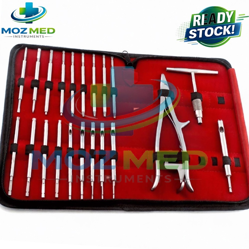 Broken Screw Removal Instrument 19 PCs Set With Case Orthopedics Broken
