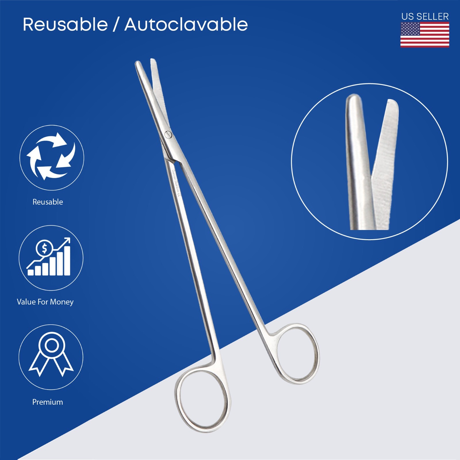 Surgical Operating Metzenbaum Scissor Straight 15 cm Premium Surgical Tools