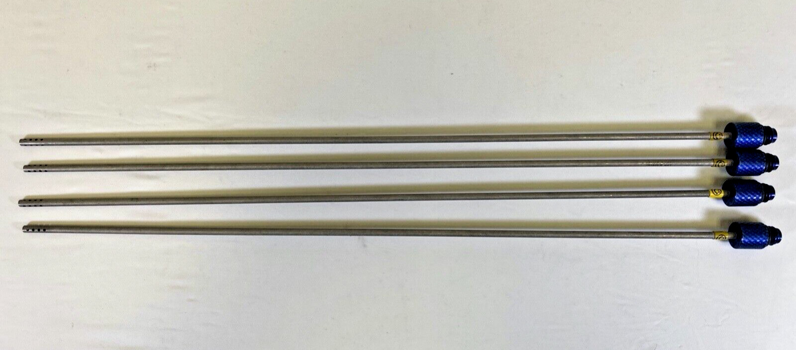 Set of 4 ATC Technologies Modulap Suction/Irrigation Probes w/ Holes 3mm X 32cm