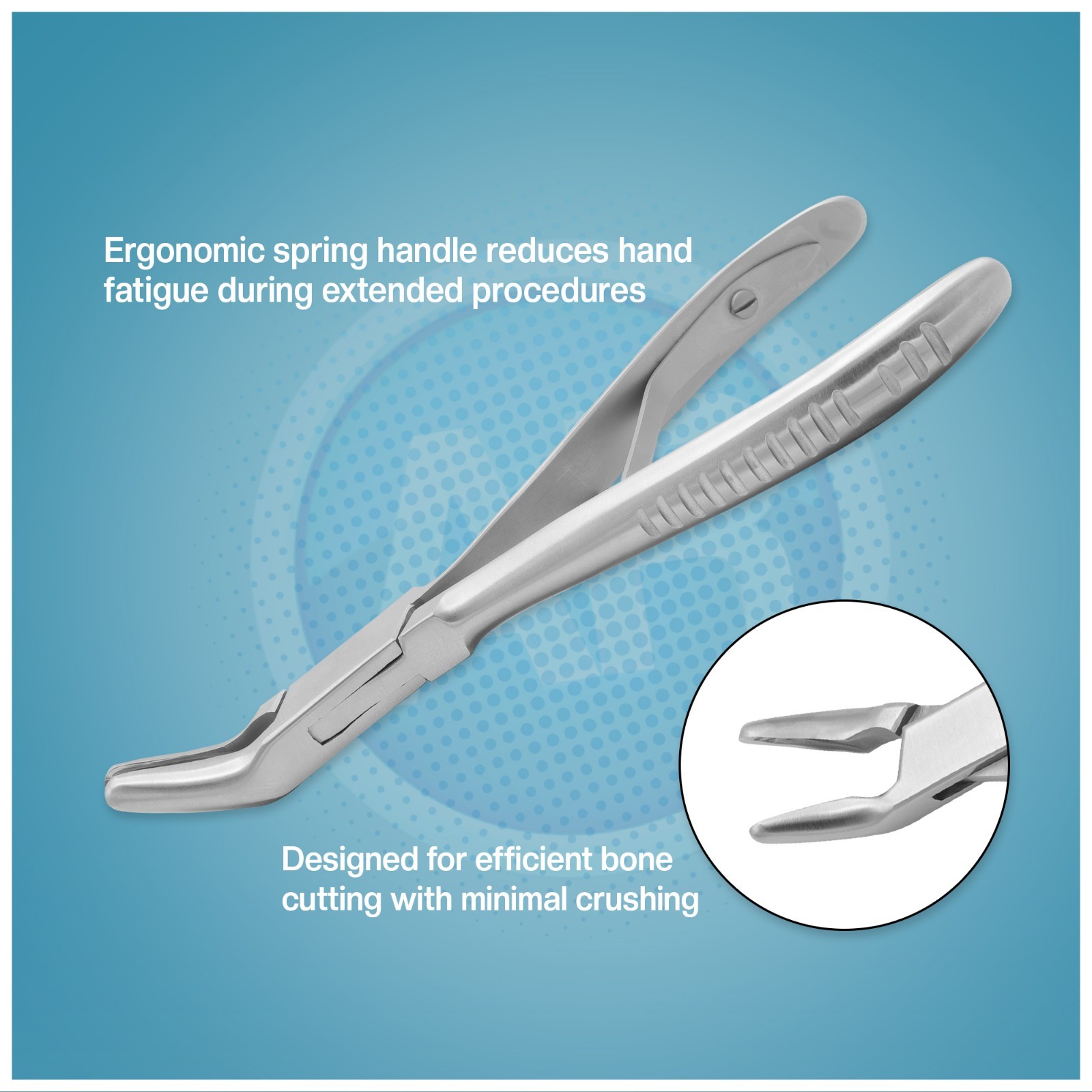 Blumenthal Bone Rongeur, 45 Degree 6 Inches Cutting Surgical Dental Instrument