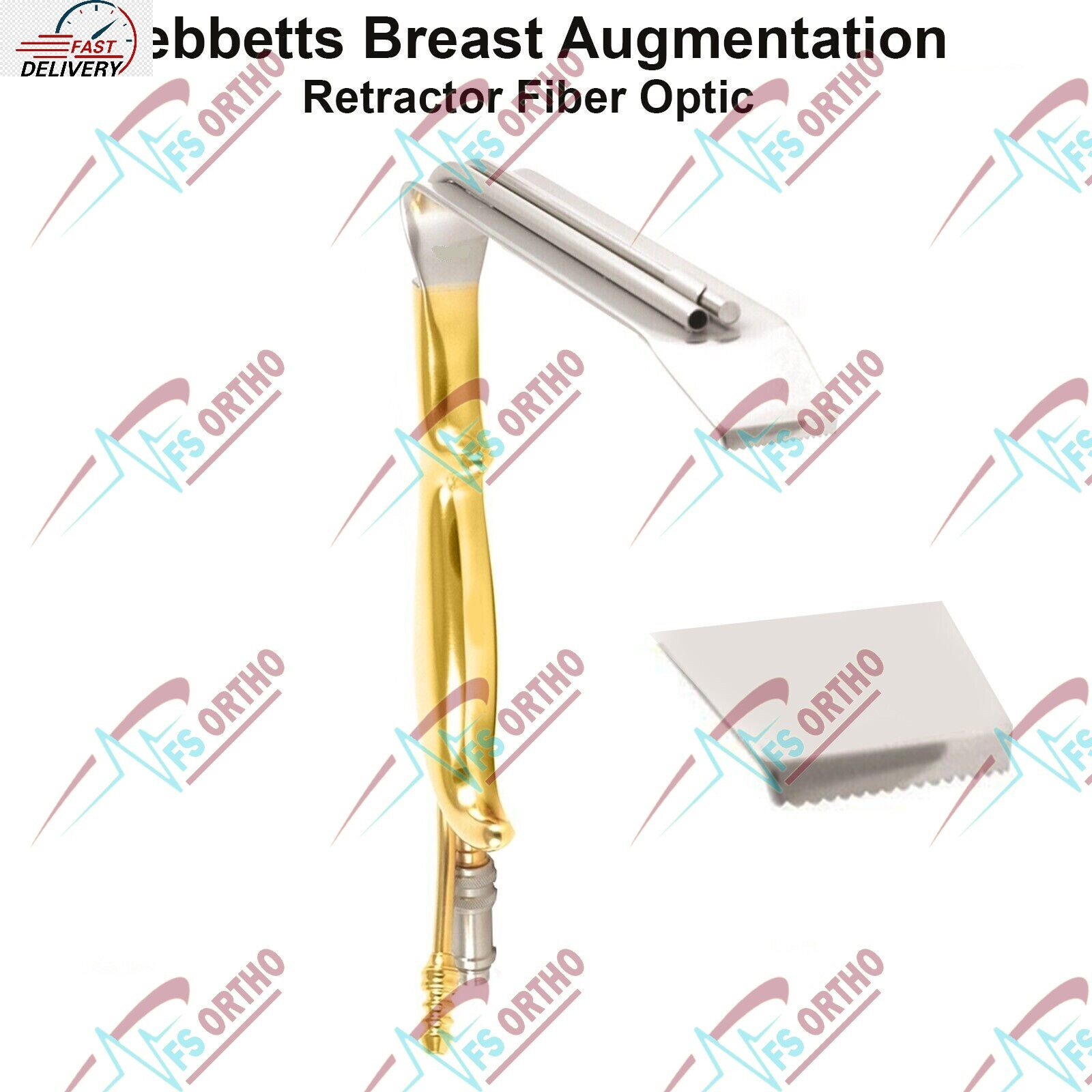 Circular Ring Tebbetts Breast Augmentation Retractor Fiber Optic Plastic Surgery