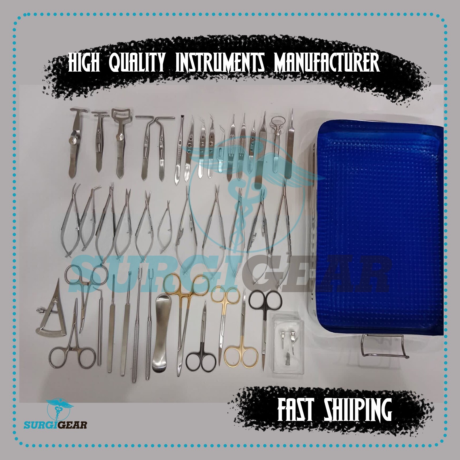 Micro Oprthalmic Eye Surgery Instruments 46 PCs Set