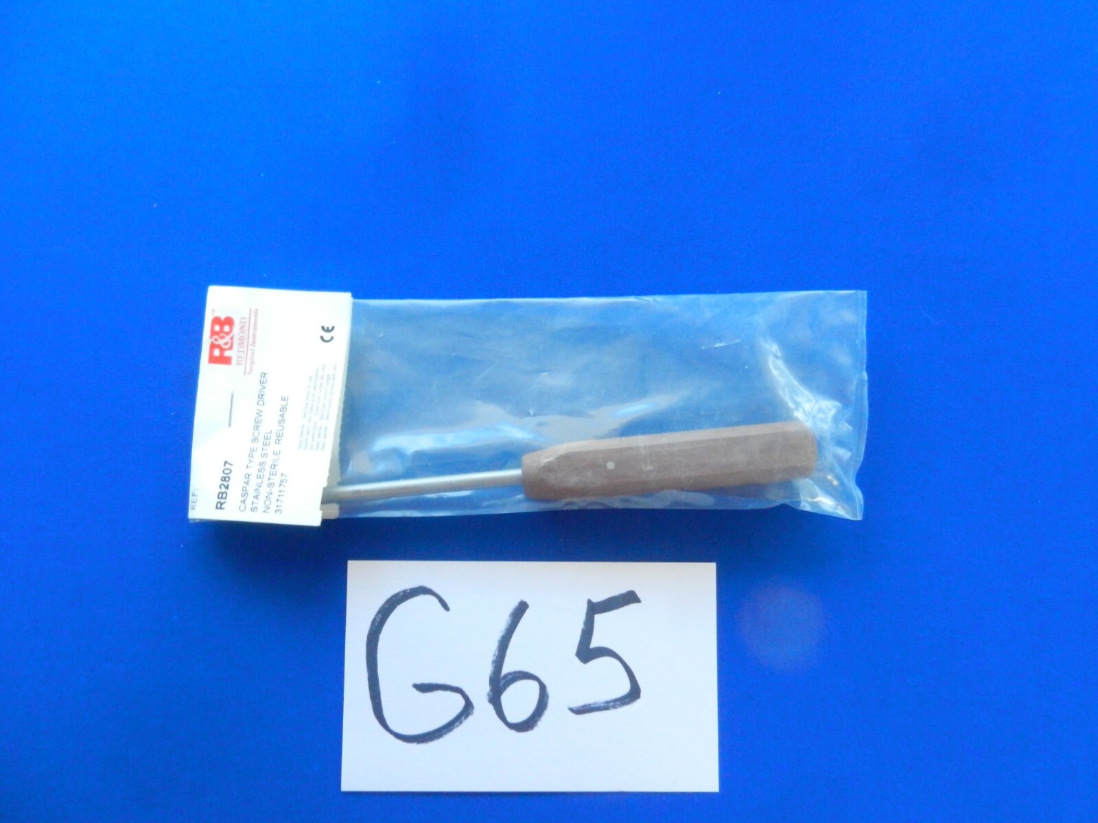 G65 ***NEW*** Ruggles Redmond RB2807 Caspar Type Screw Driver