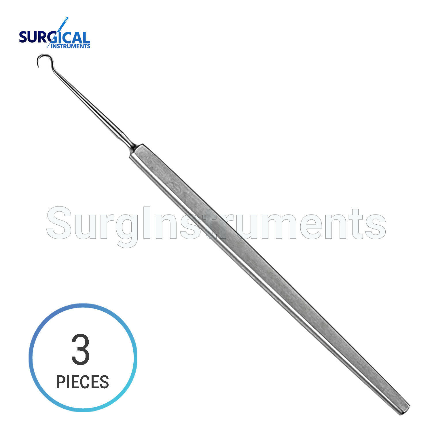 3 Pcs Frazier Dura Skin Hook Surgical, Vet, Instruments 5.00″ German Grade