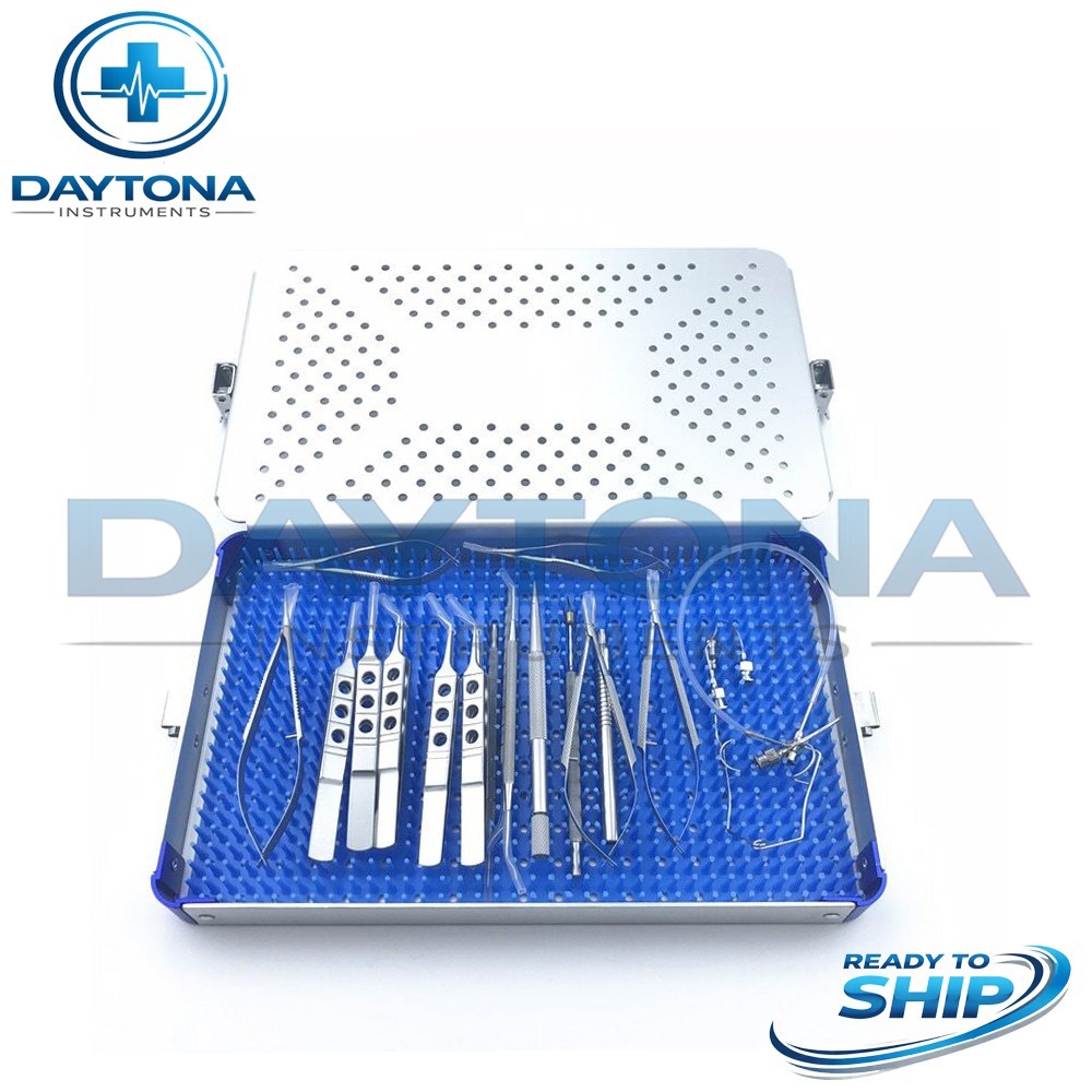 Ophthalmic Cataract Eye Micro Surgery Surgical Instruments 21 Pcs Set Tools