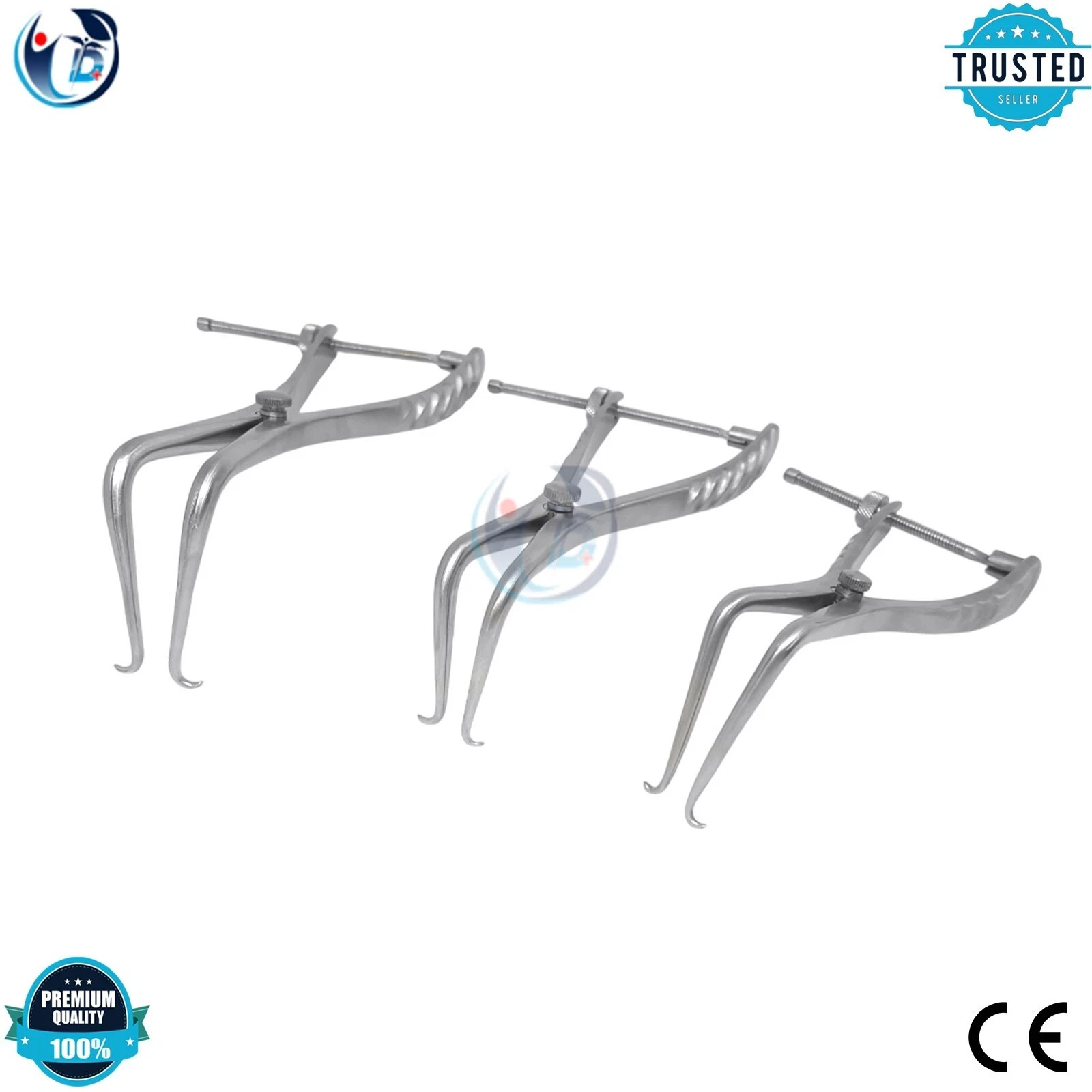 Set of 3 Stifle Distractor with Spinlock 13cm,19cm,21cm orthopedic Instruments