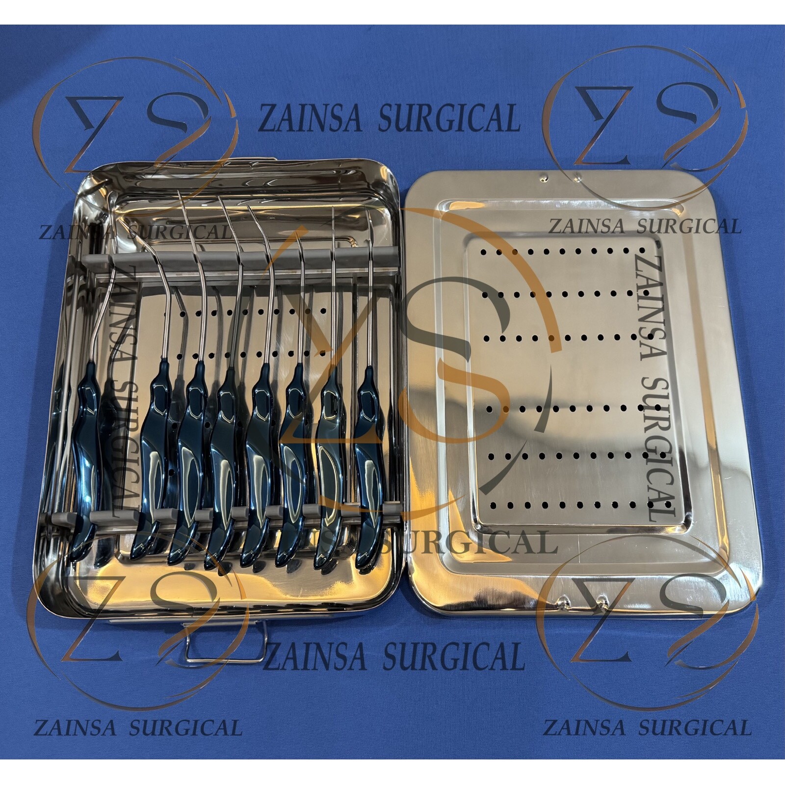 Face Lift Browlift Dissector & Elevator Set, With Box Plastic Surgery Instrument