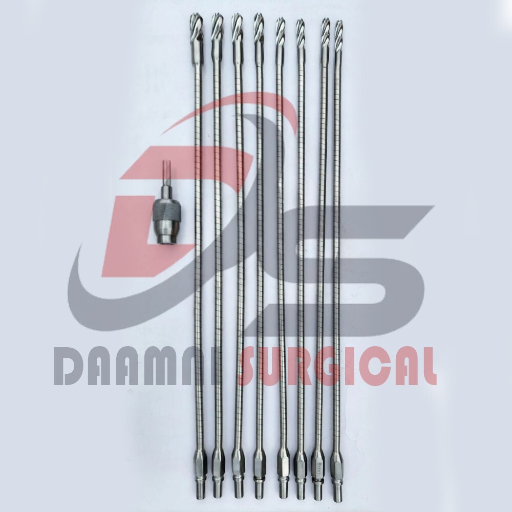 Orthopedic Cannulated Flexible Reamer 7 pcs Surgical Instruments Set