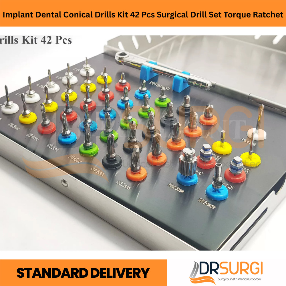 Basic Dental teeth Kit 42 Pcs Surgical Drill Set complete