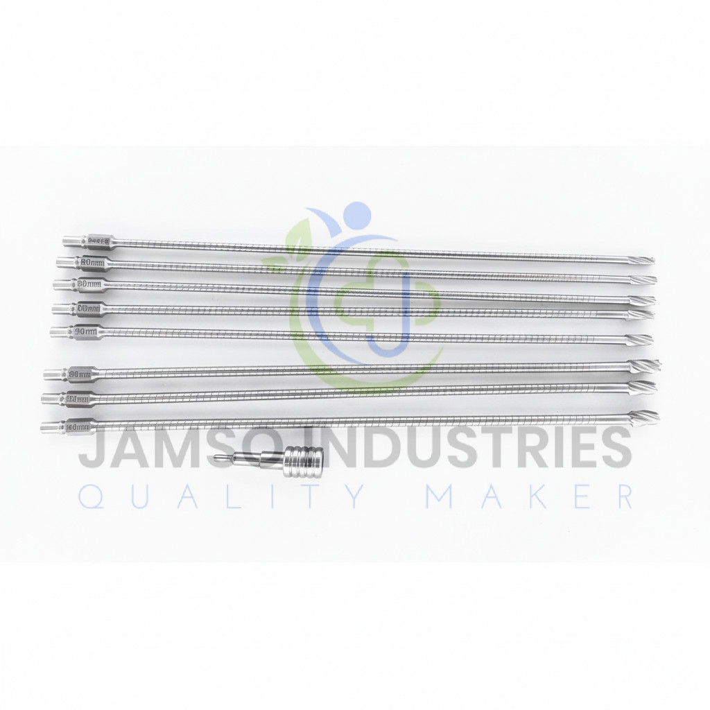 FLEXIBLE REAMER SET – 9 PIECES ORTHOPEDIC SURGICAL INSTRUMENT KIT