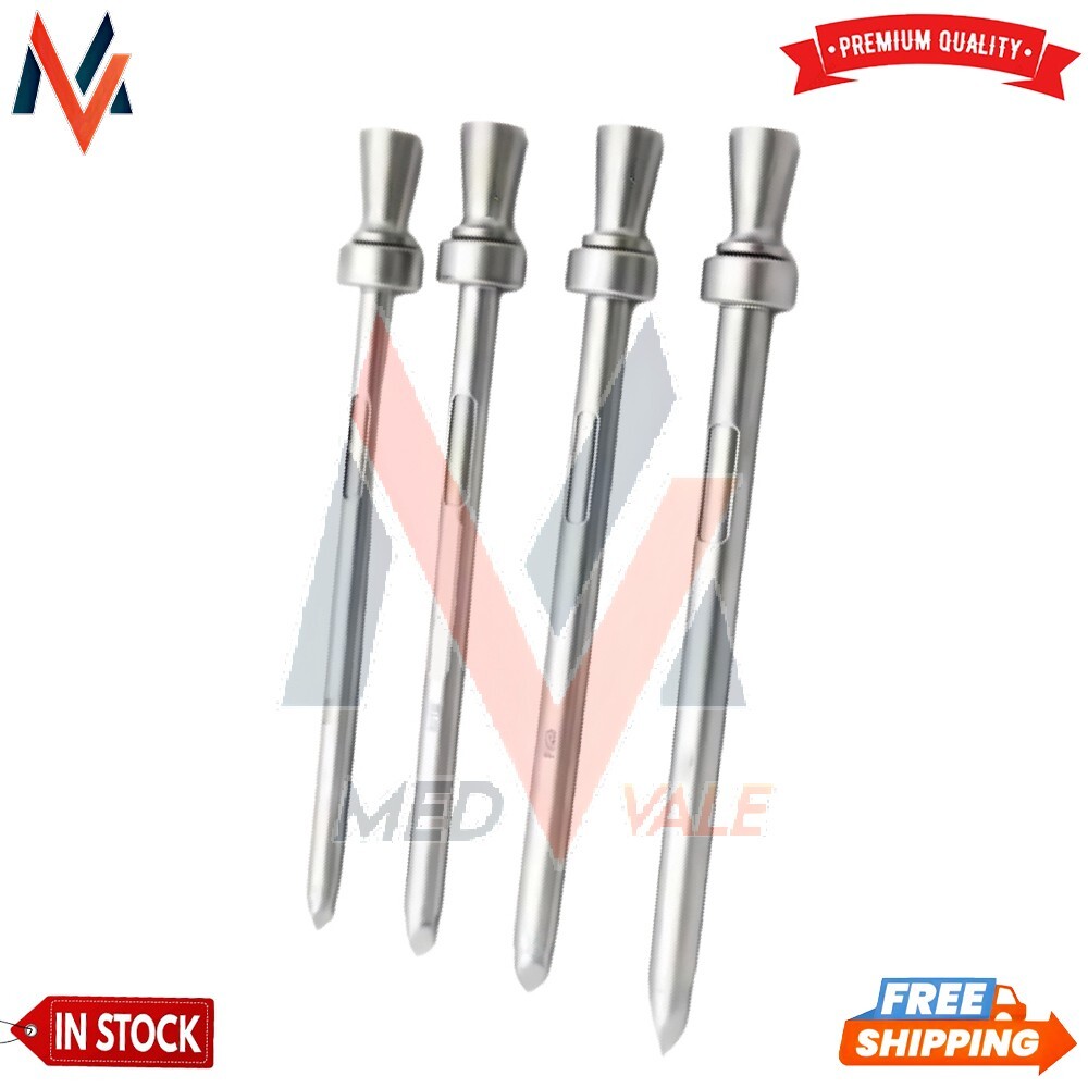 Suprapubic trocar for cystostomy 4 Pcs Set Stainless Steel Surgical Instruments