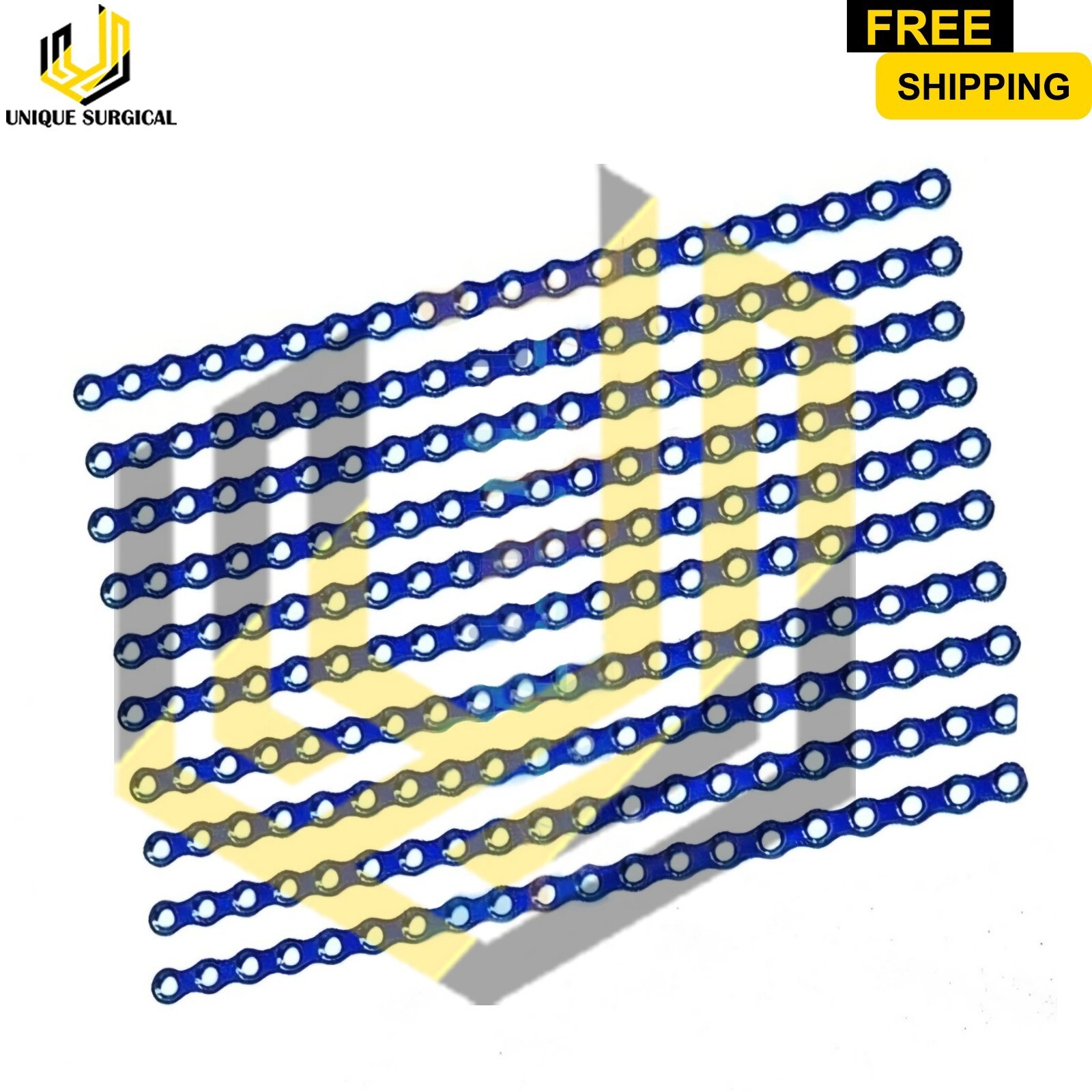 Maxillofacial Mini Bone Plates 20 Holes set Of 10 Pcs Orthopedic Instruments Set