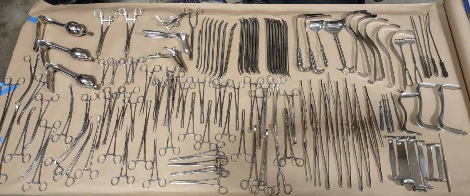 Large Surgical Instrument Bundle OBGYN G & E 221 Piece Speculum Germany Mixed