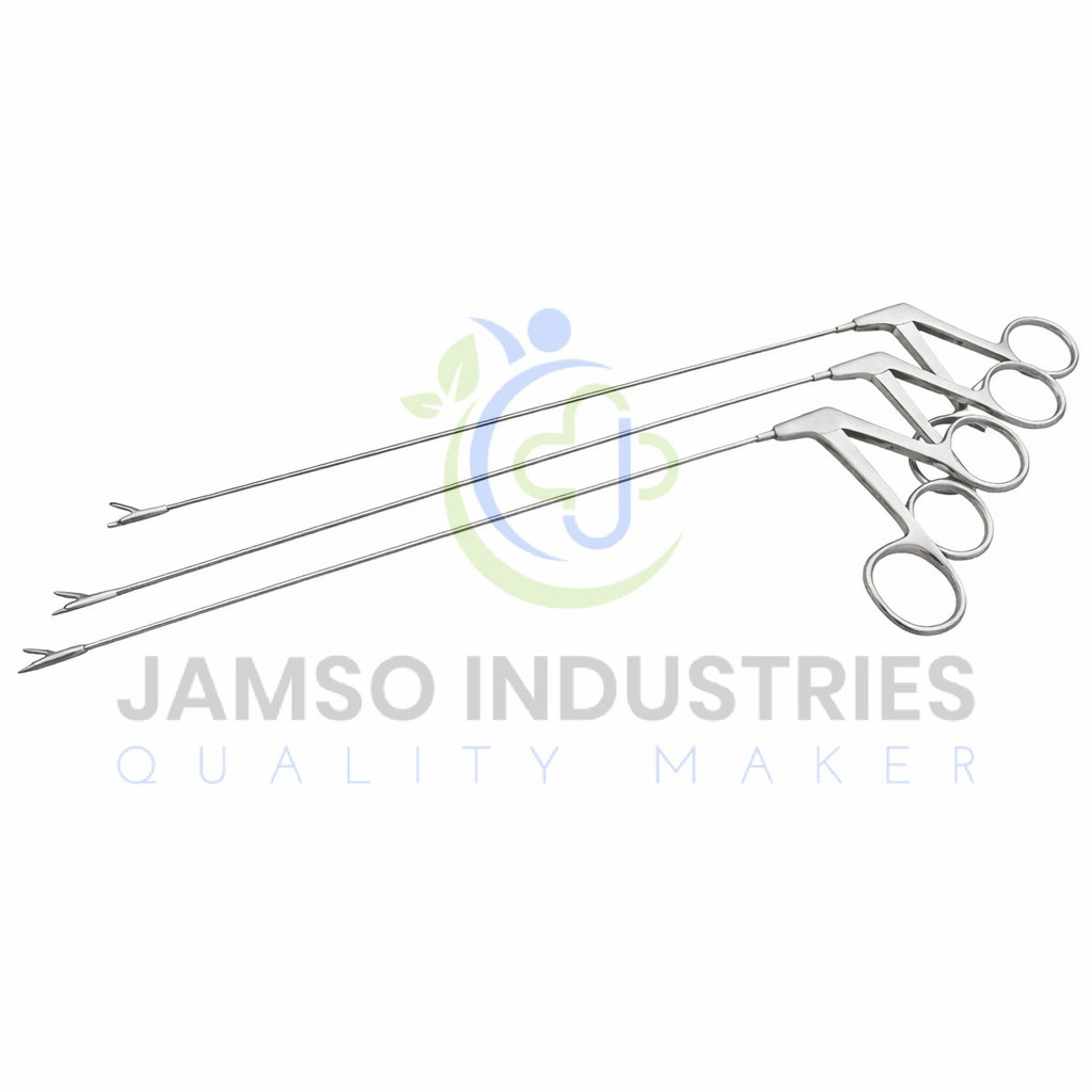 MICRO LARYNGEAL INSTRUMENT SET – 3 PIECES GRASPER, SCISSOR & BIOPSY FORCEPS | EN