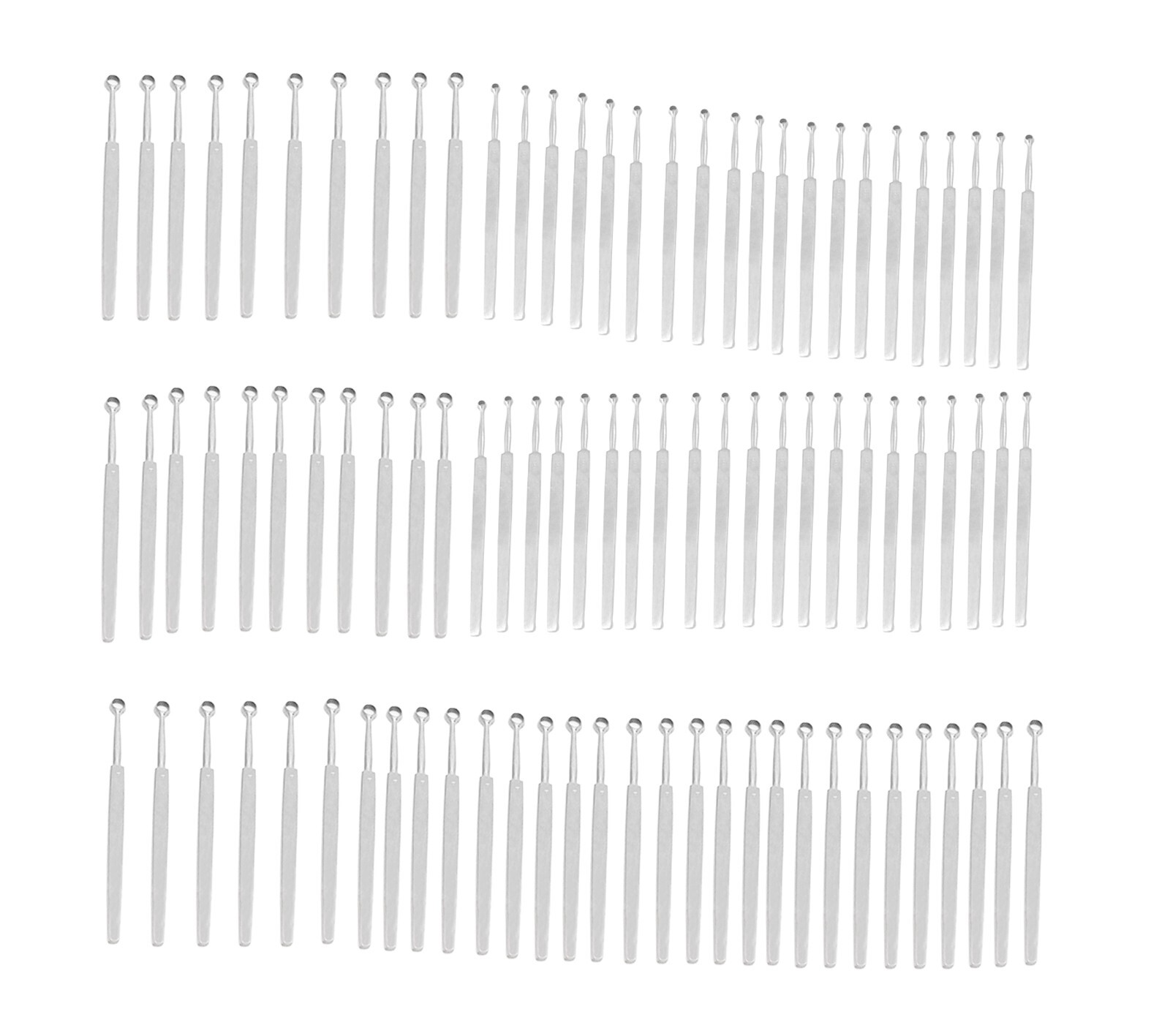 Lot Of 100 Pieces Fox Dermal Curette 4mm+ 7mm Surgical Dermatology Instruments