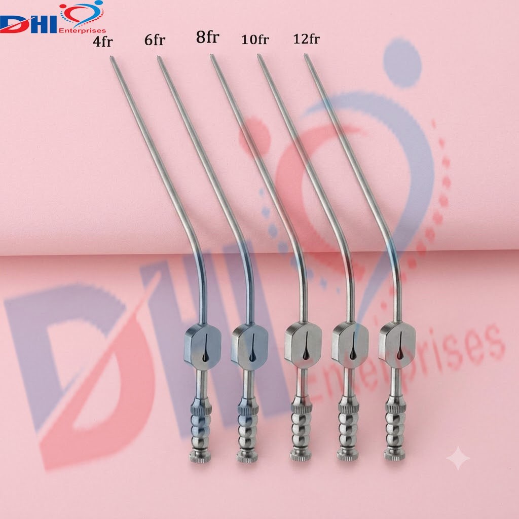 Fukushima Teardrop Suction Tubes Brain Surgery Fr 4,6,8,10,12 5 PCs Set